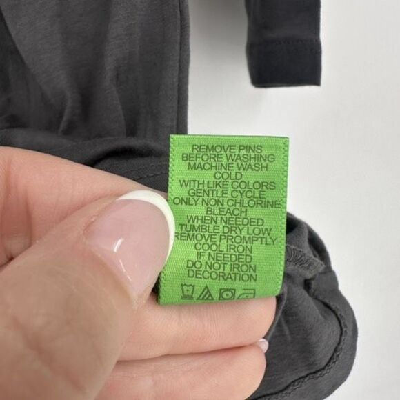 NWT‎ Logo Lori Goldstein Instant Chic Gray 3/4 Sleeve Cotton Shirt Size M Basic - Picture 6 of 8